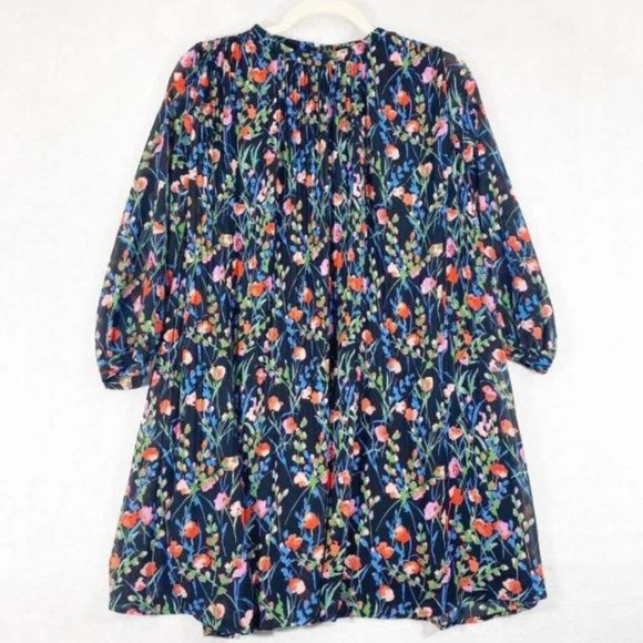 Zara Mini Shift Dress Floral Long Sleeve - Picture 9 of 9
